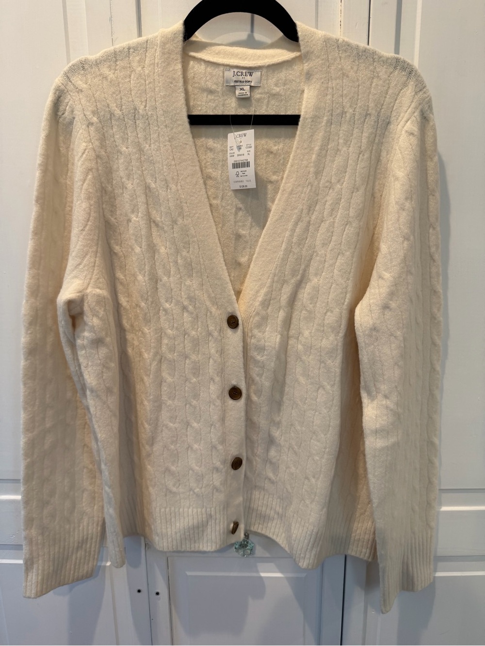 J. Crew Factory Cable-Knit Cardigan Sweater size XL